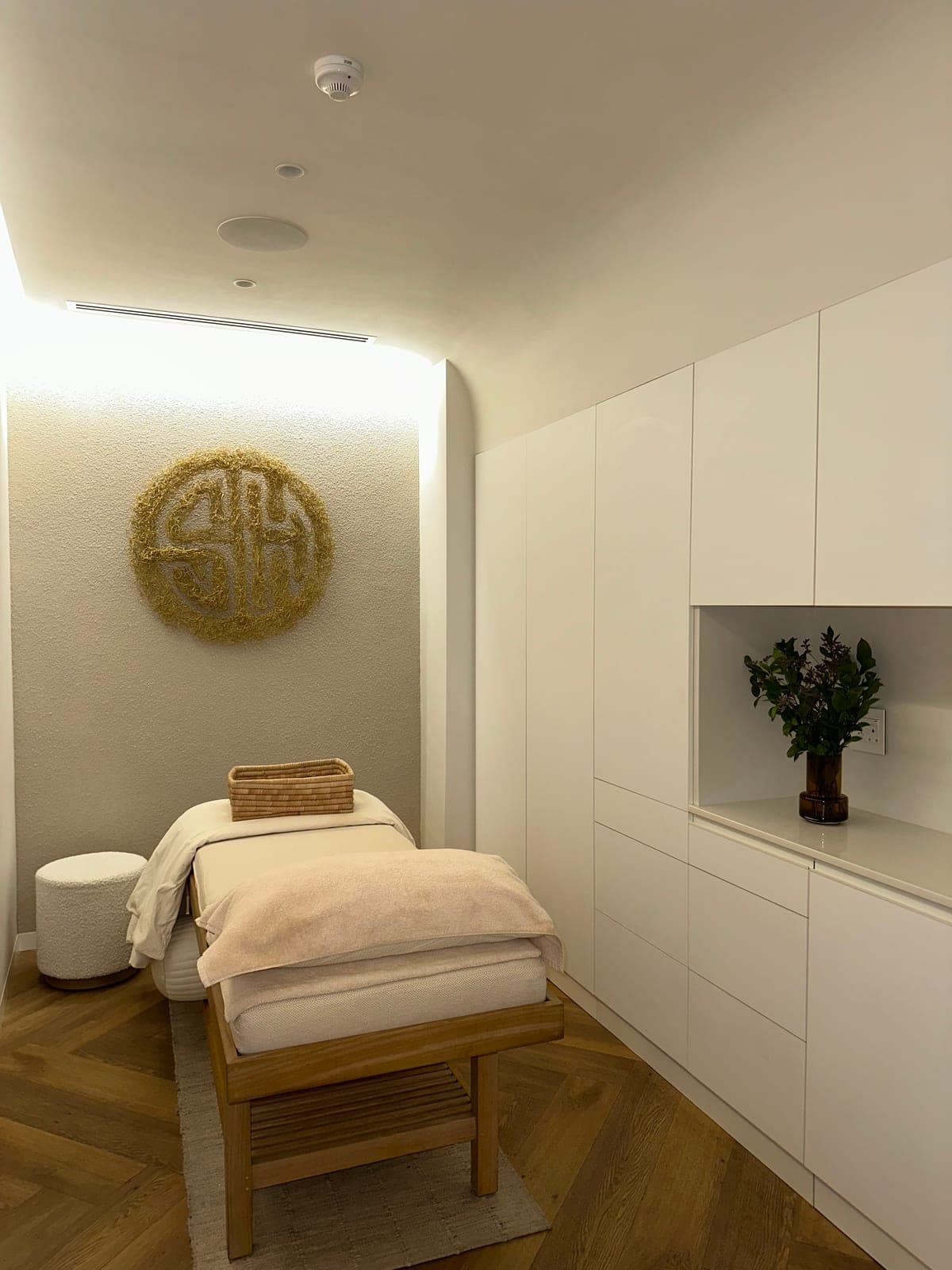 Private treatment room at Skin & Hair Bar with a warm, calming setup.